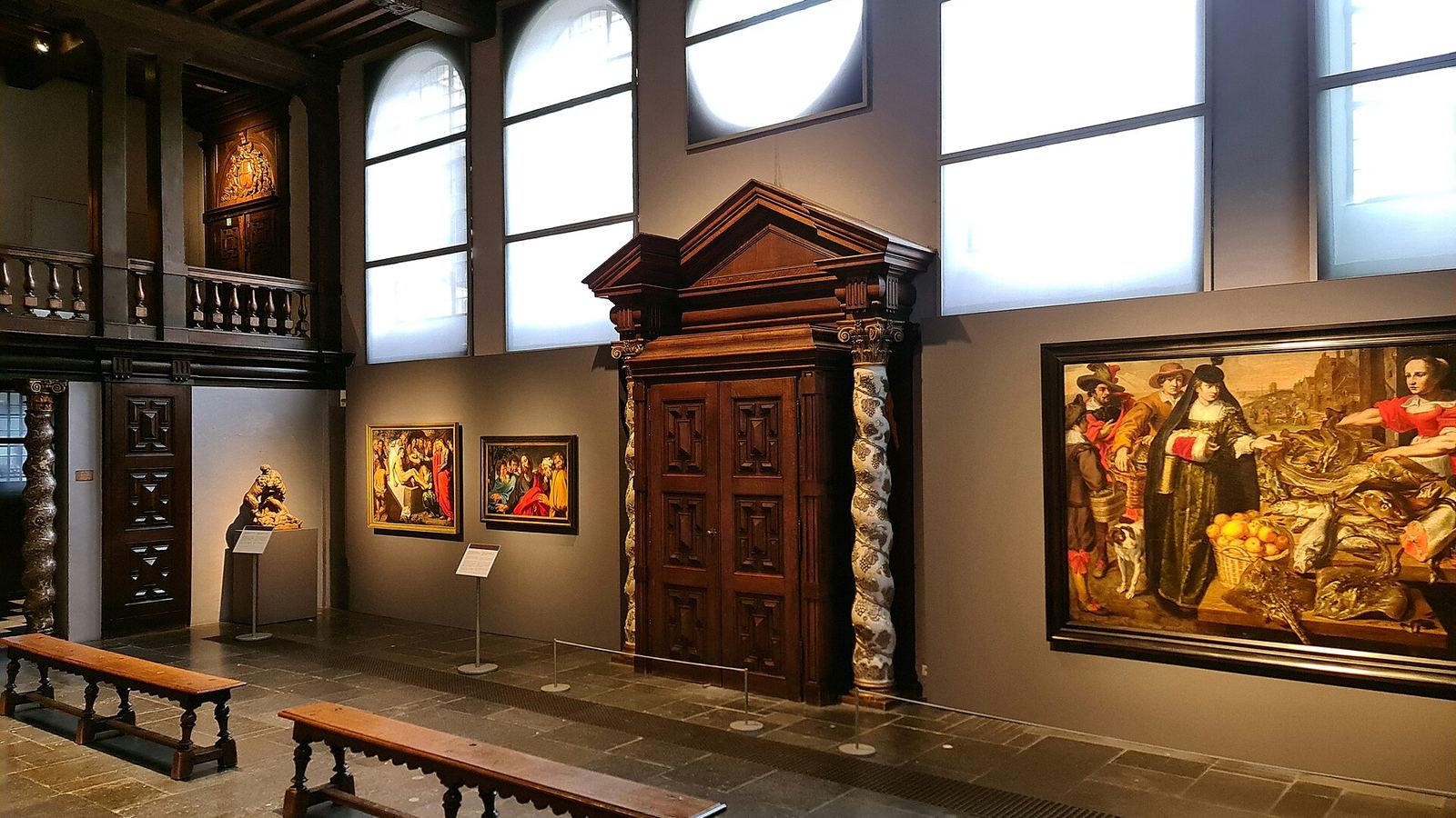 Paintings in the studio of the Rubens House before the restoration