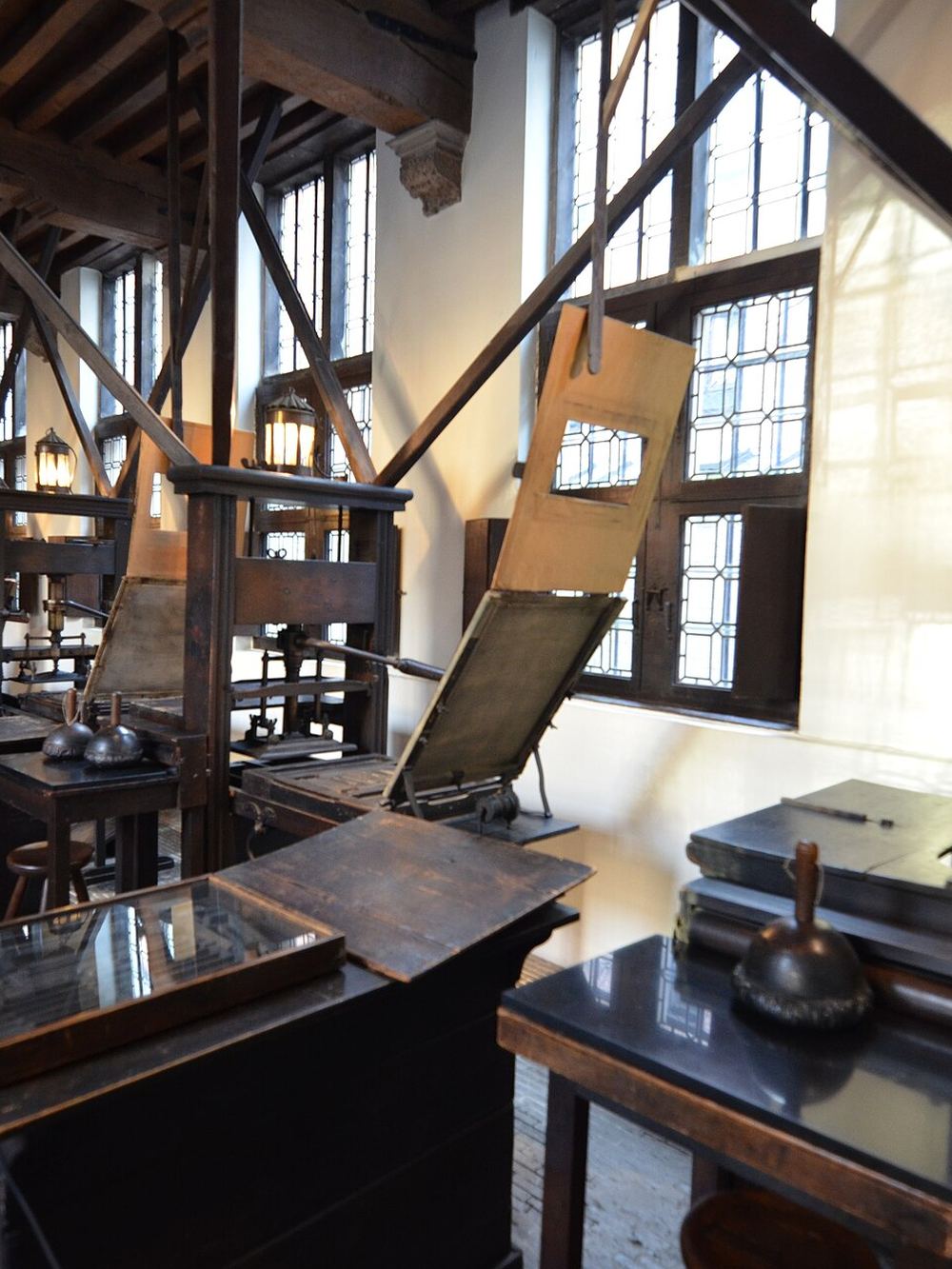 La sala de imprenta del Museo Plantin-Moretus, Amberes